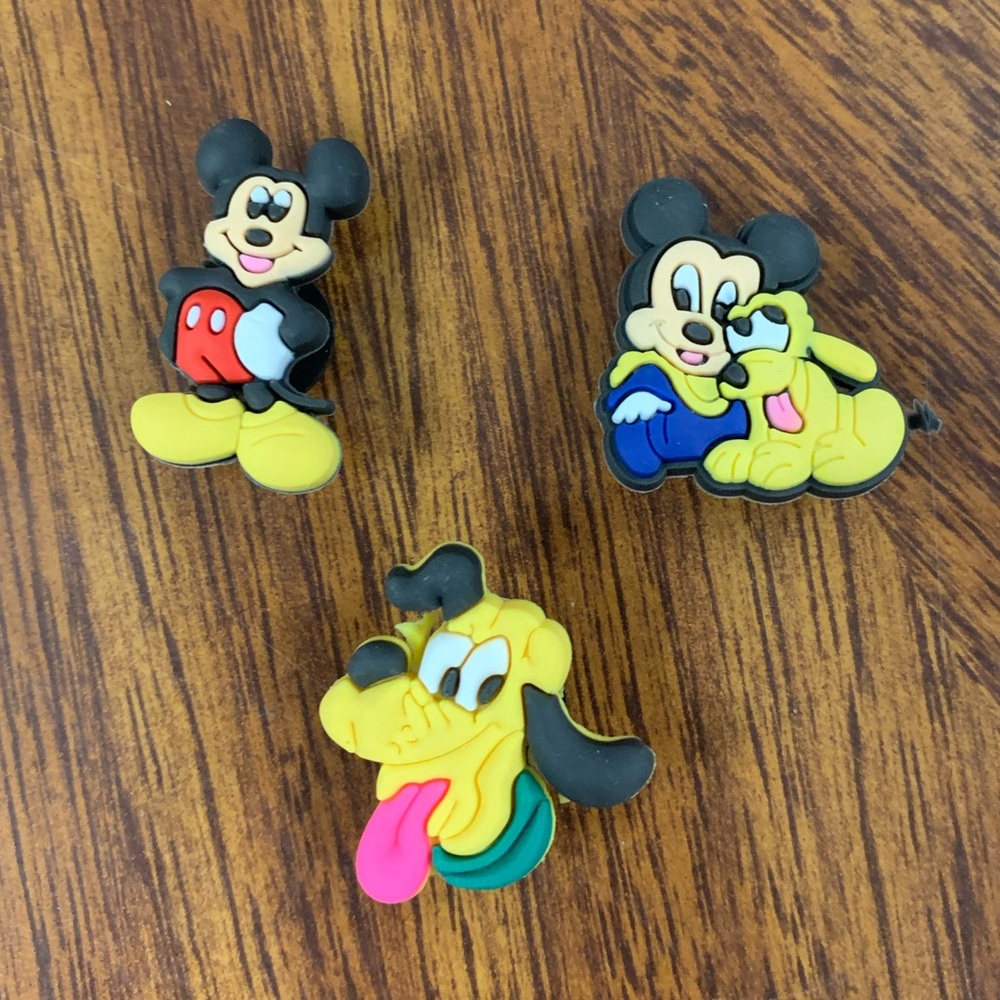 NWT Mickey & Goofy Jibitz/Croc charms
